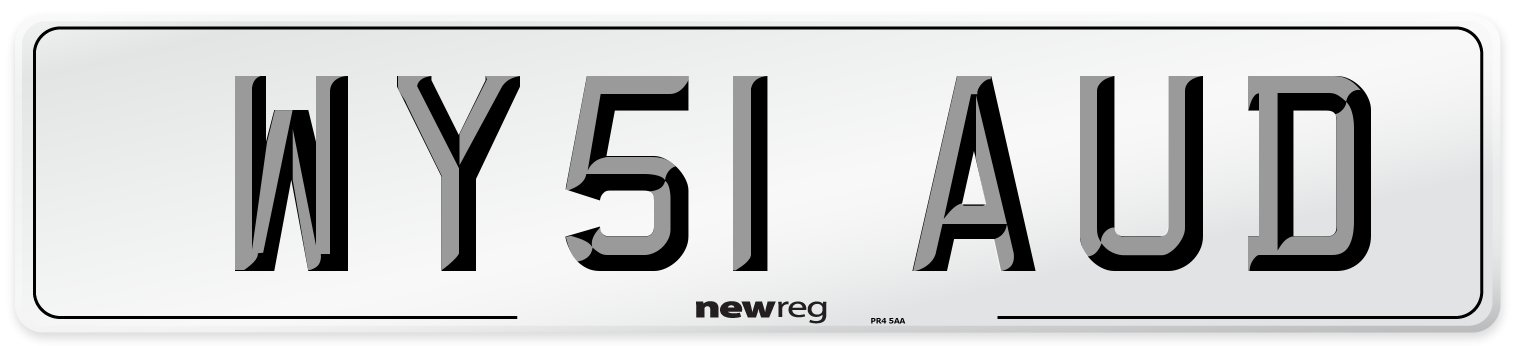 WY51 AUD Number Plate from New Reg